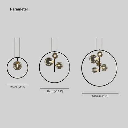 Energy Efficient LED Glass Orb Pendant Light For Dining