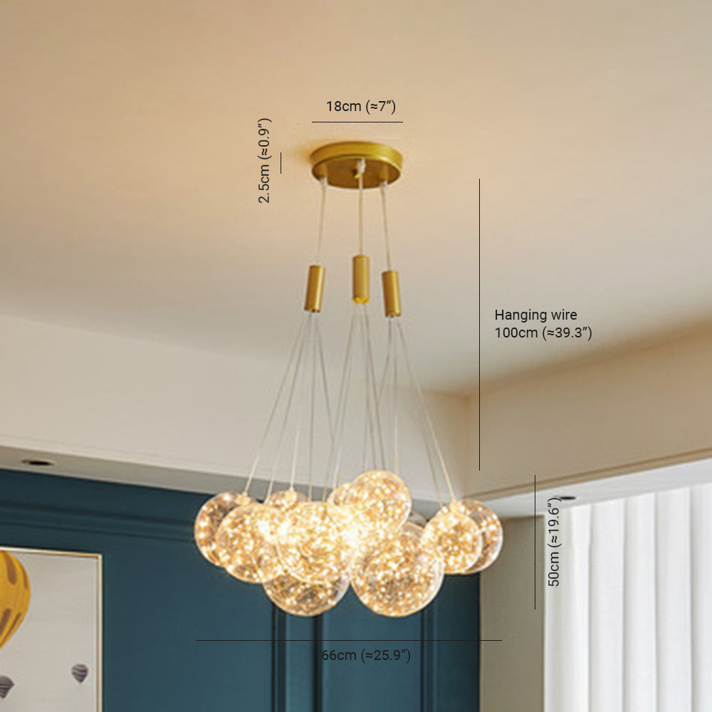 Pendant Light For Ambient LED Glow Glass Globe
