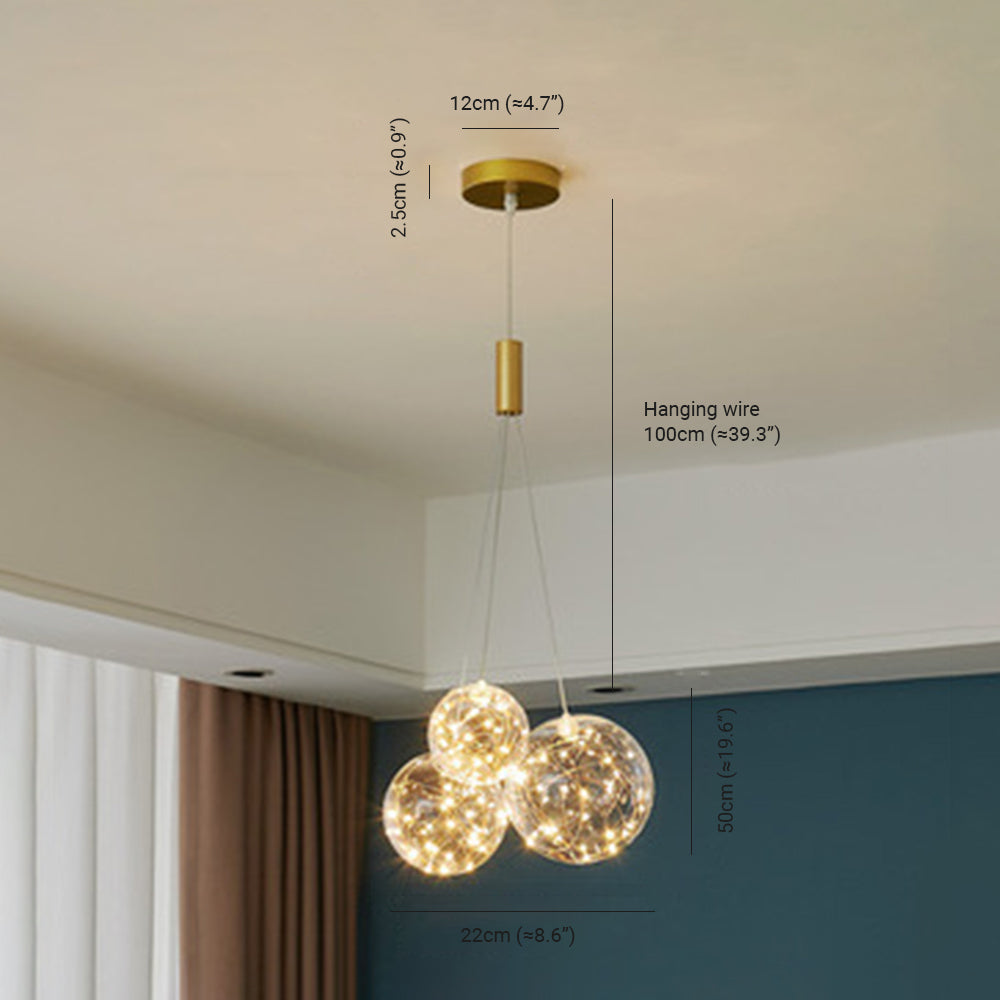Pendant Light For Ambient LED Glow Glass Globe