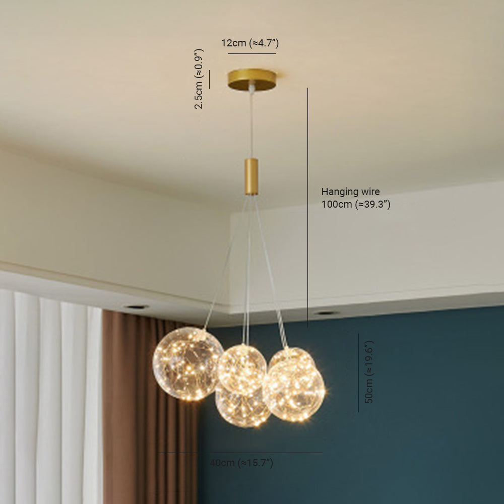 Pendant Light For Ambient LED Glow Glass Globe