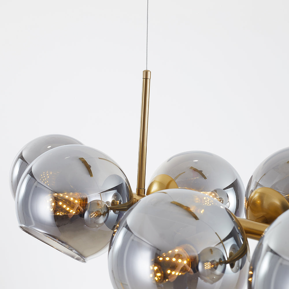 Pendant Light with Glass Globe for Ambient Living Room Ambiance