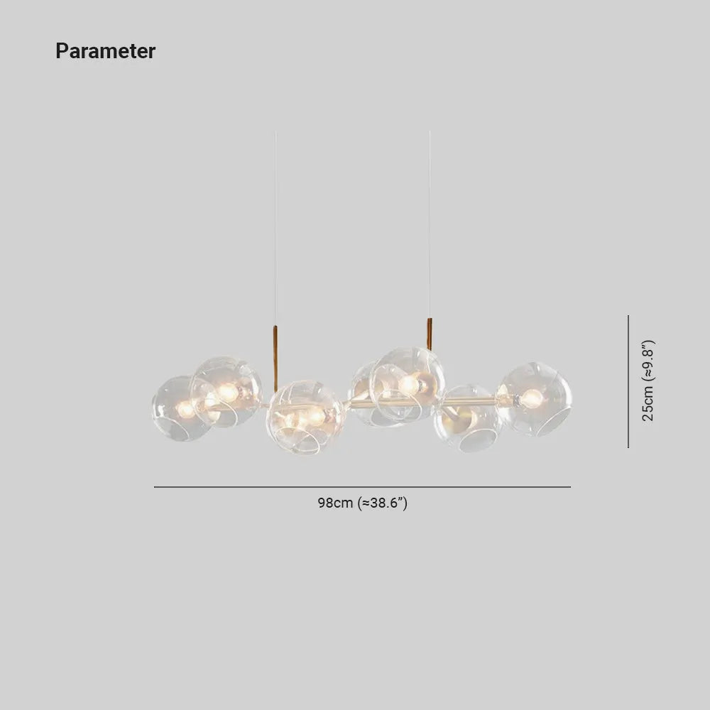 Pendant Light with Glass Globe for Ambient Living Room Ambiance