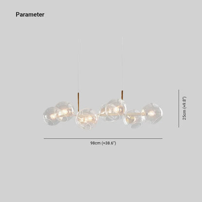 Pendant Light with Glass Globe for Ambient Living Room Ambiance