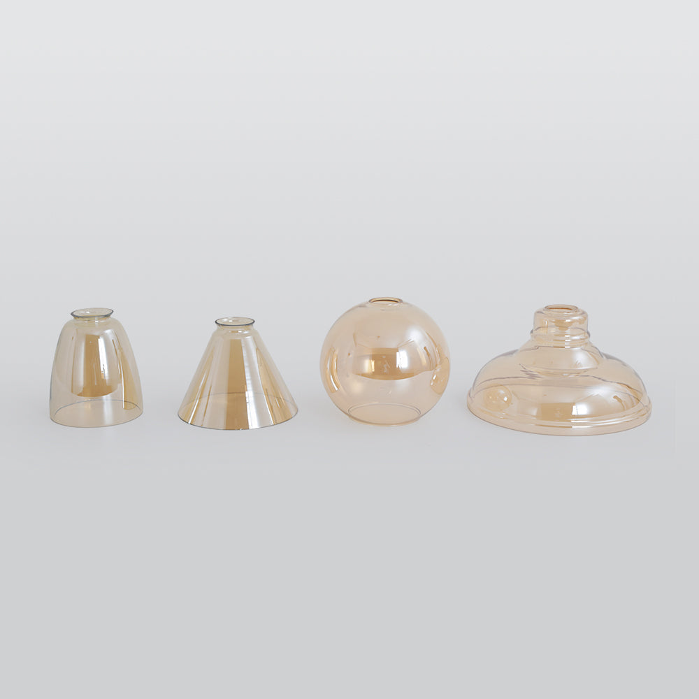 Adjustable Cord Industrial Glass Pendant Light