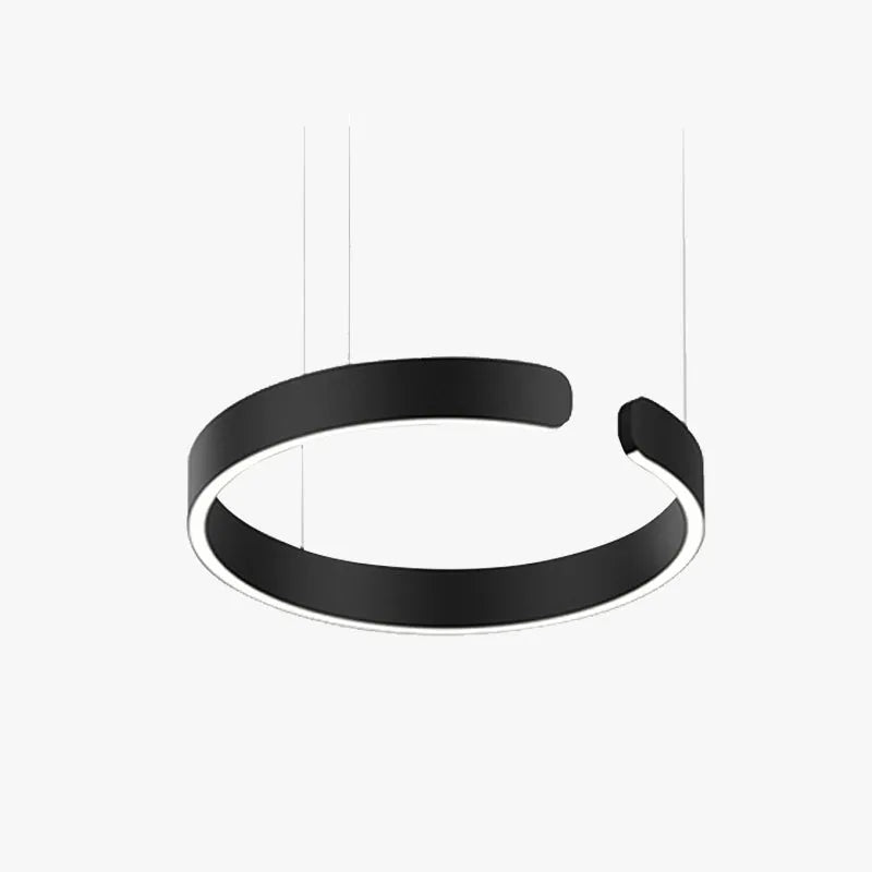 Soft Ambience Delivers Lux Geometric Led Ring Pendant