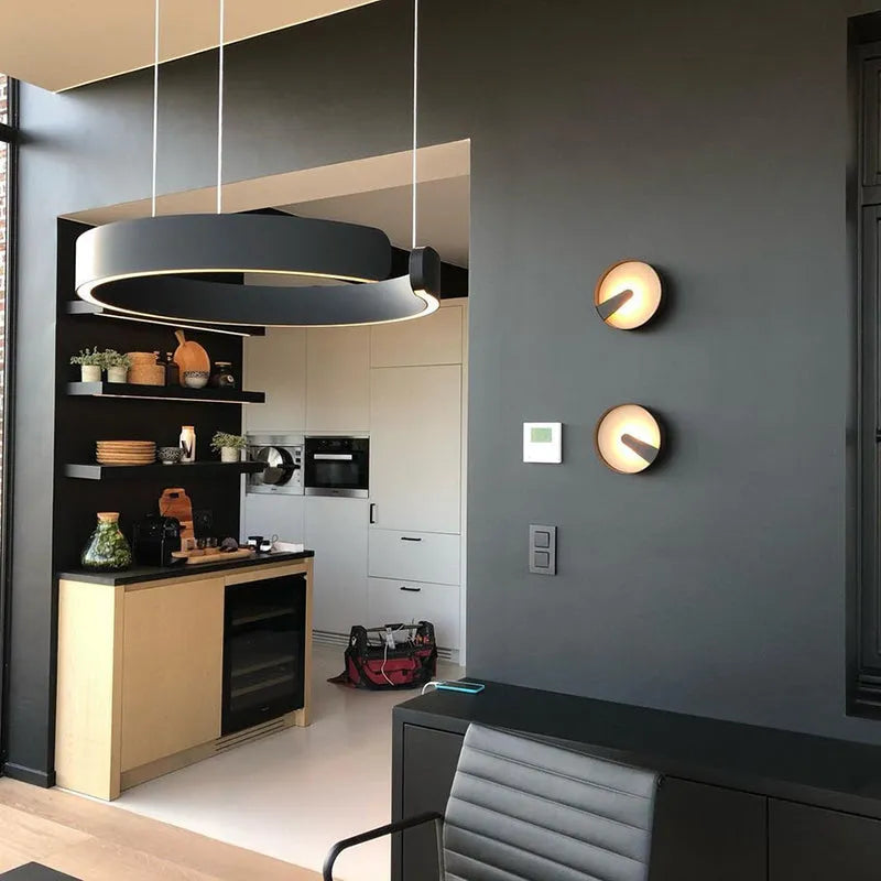 Soft Ambience Delivers Lux Geometric Led Ring Pendant