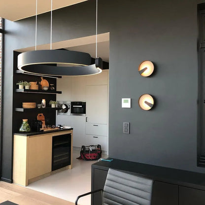 Soft Ambience Delivers Lux Geometric Led Ring Pendant