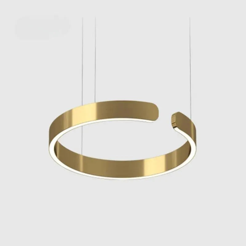Soft Ambience Delivers Lux Geometric Led Ring Pendant