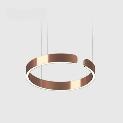 Soft Ambience Delivers Lux Geometric Led Ring Pendant