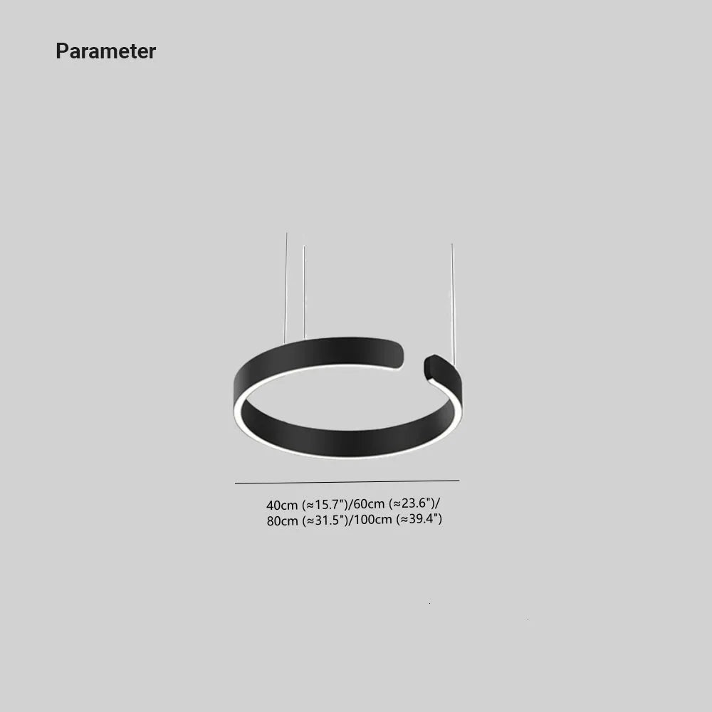 Soft Ambience Delivers Lux Geometric Led Ring Pendant
