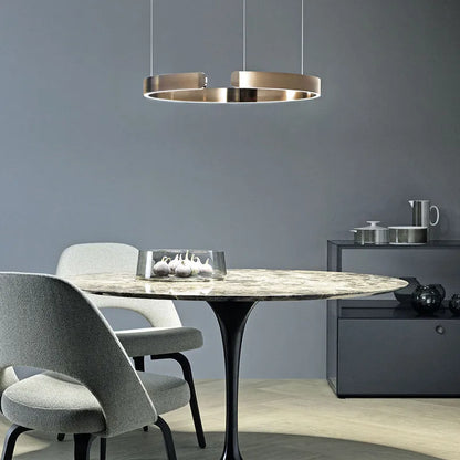 Soft Ambience Delivers Lux Geometric Led Ring Pendant