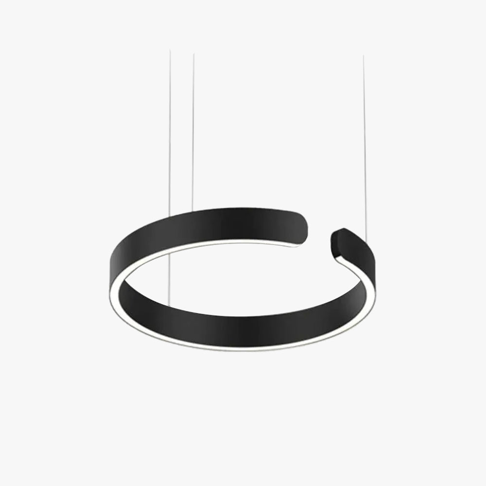 Soft Ambience Delivers Lux Geometric Led Ring Pendant