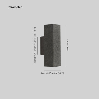 White Finish Minimalist Square Outdoor Wall Light Cement