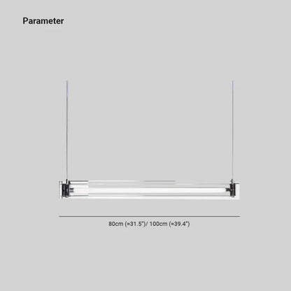 Linear Metal Minimalist Durable Pendant White Light