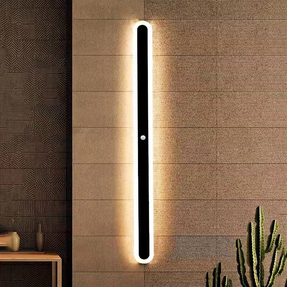Waterproof Outdoor Minimalist Linear Oval Wall Light