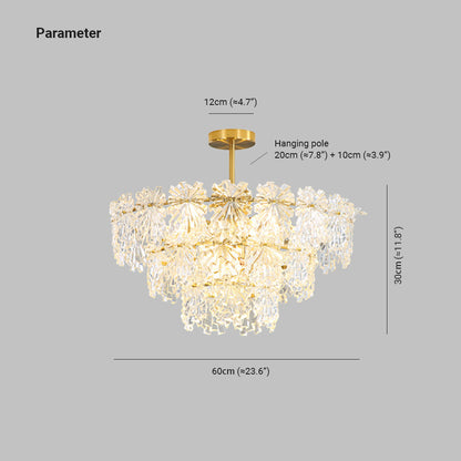 Modern Style Three Rings Gold Pendant Light