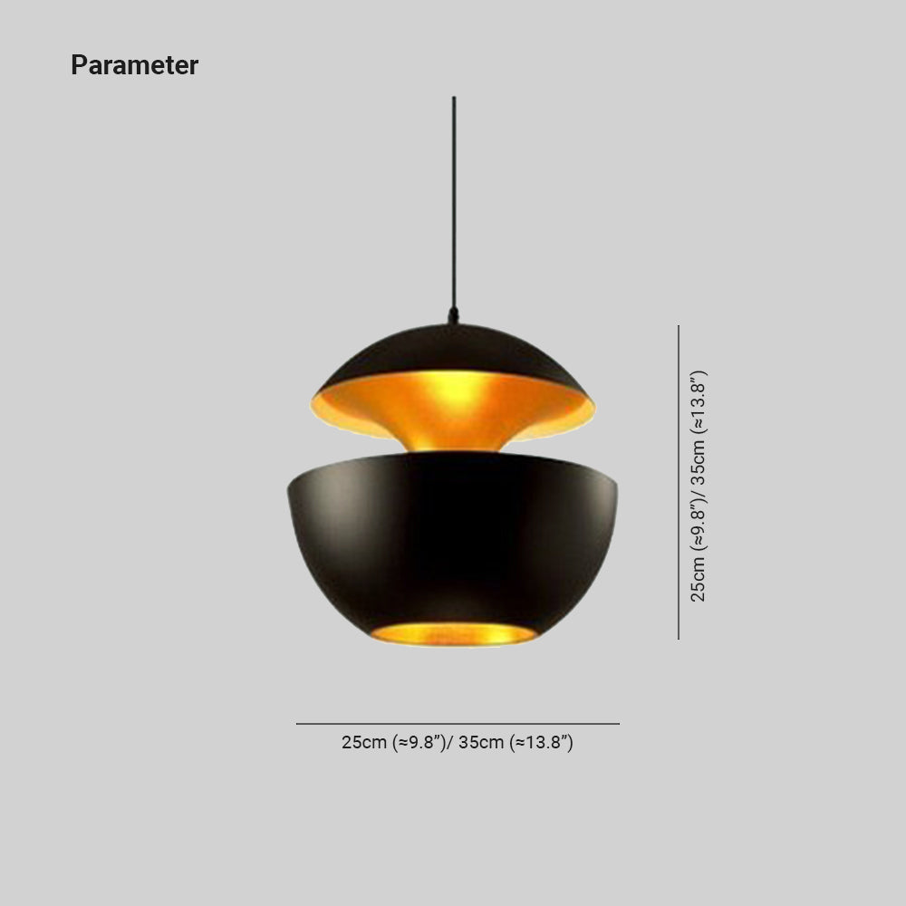 Black White Finish Modern Pendant Light Arisha