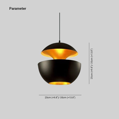 Black White Finish Modern Pendant Light Arisha