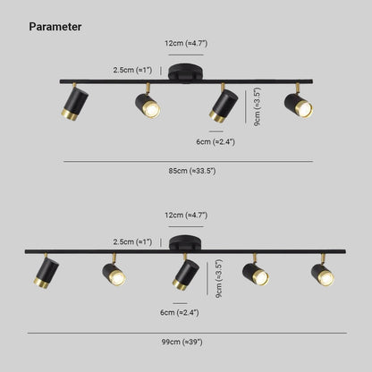 Ceiling Light SemiFlush Head 4/5 Auralis Switchable Temperature Colour