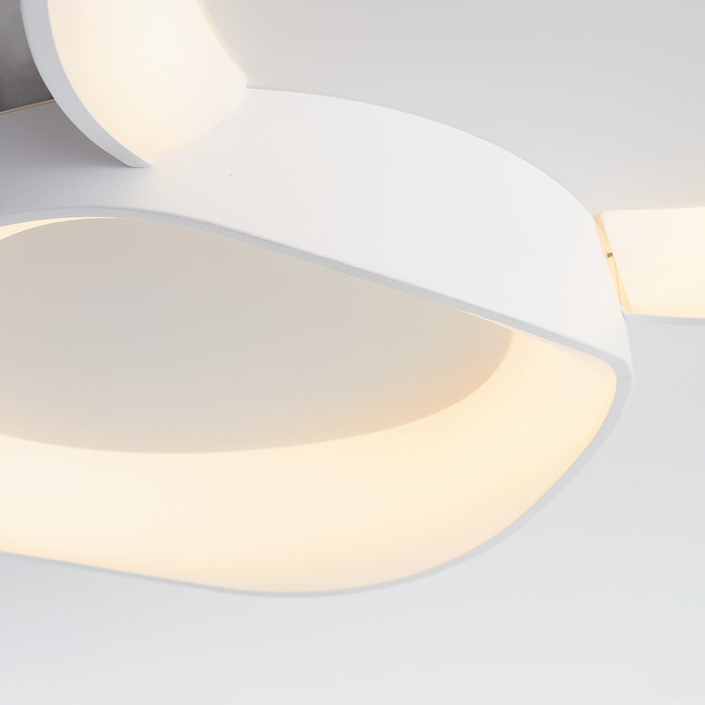 Ceiling Light Elegant Flush Mount Wave For Living Room And Bedroom