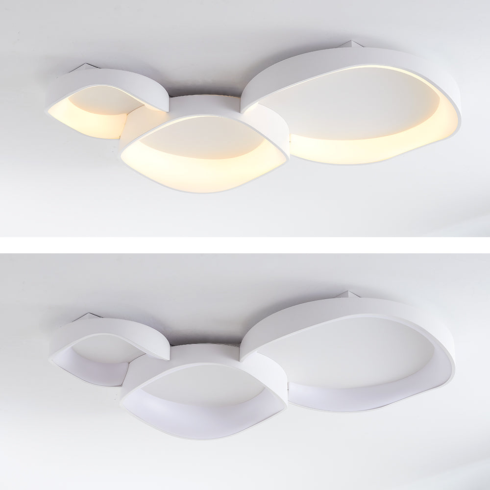 Ceiling Light Elegant Flush Mount Wave For Living Room And Bedroom