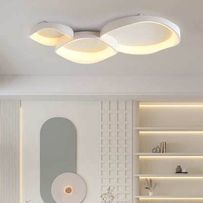 Ceiling Light Elegant Flush Mount Wave For Living Room And Bedroom