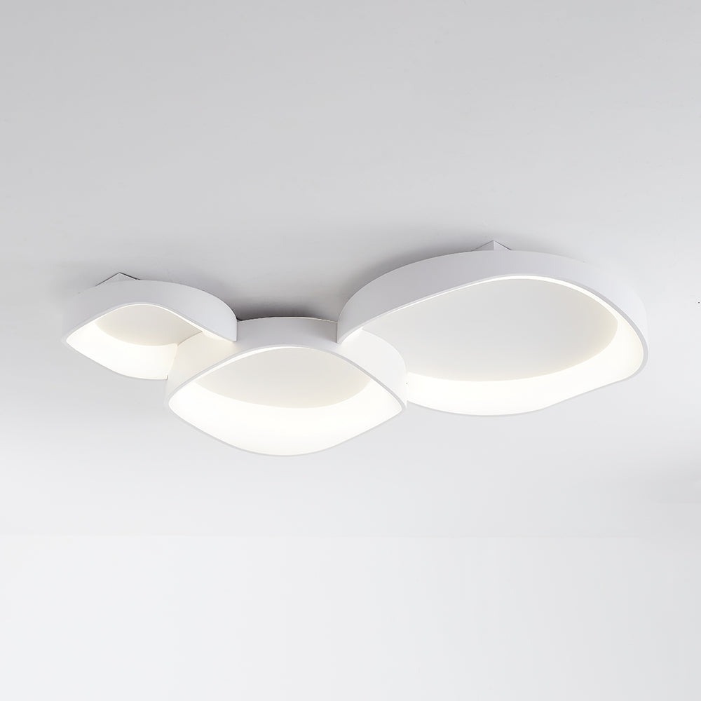 Ceiling Light Elegant Flush Mount Wave For Living Room And Bedroom