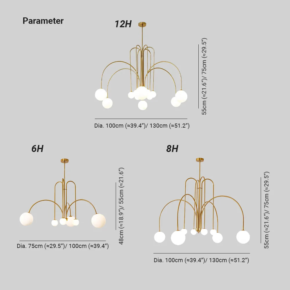 Warm Ambience Delivered by Monica Glass Bubble Pendant Light