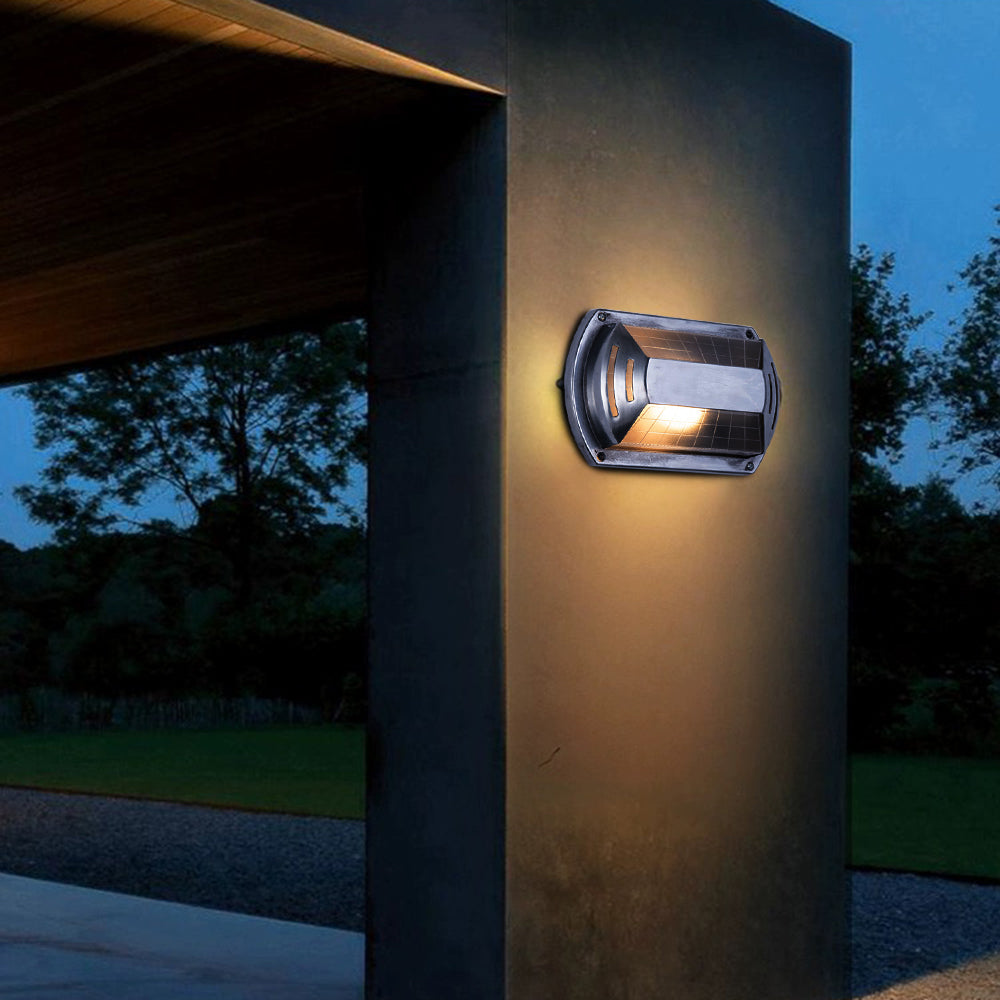 Metal And Glass Premium Geometric Outdoor Wall Light