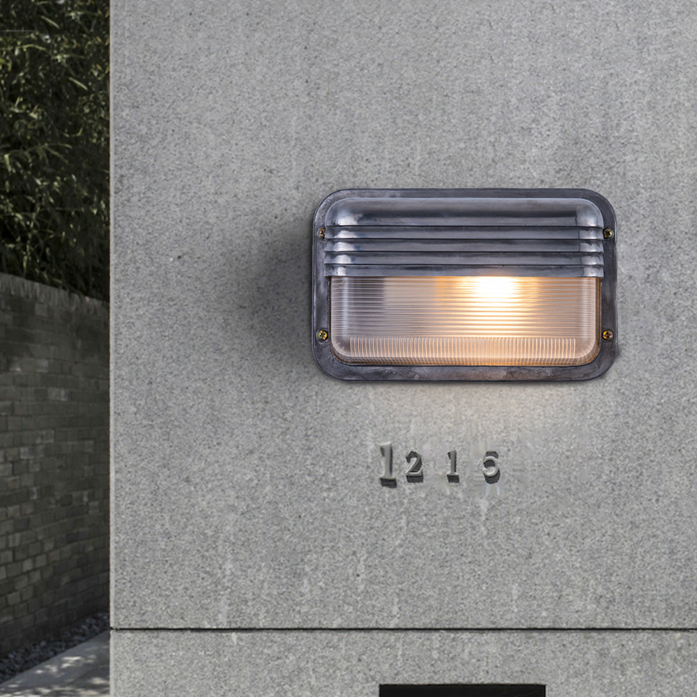 Metal And Glass Premium Geometric Outdoor Wall Light