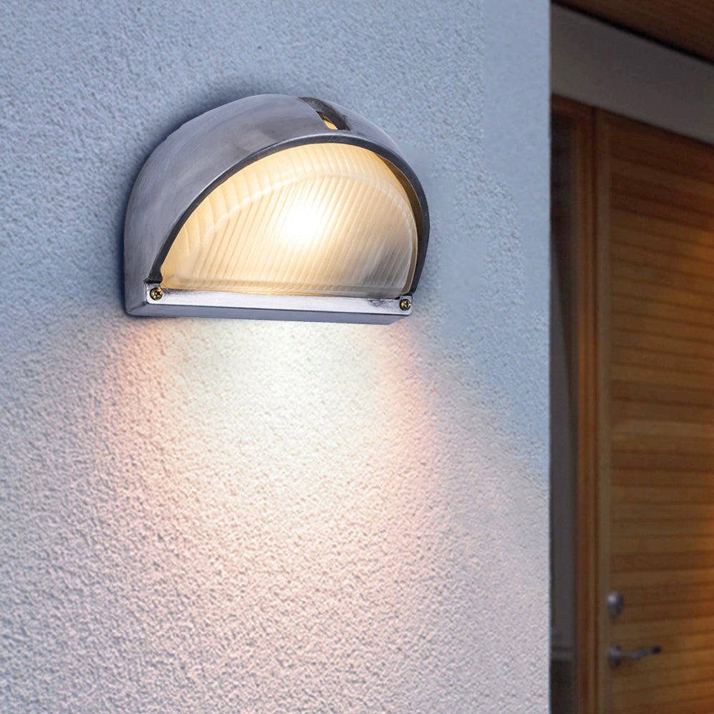 Metal And Glass Premium Geometric Outdoor Wall Light