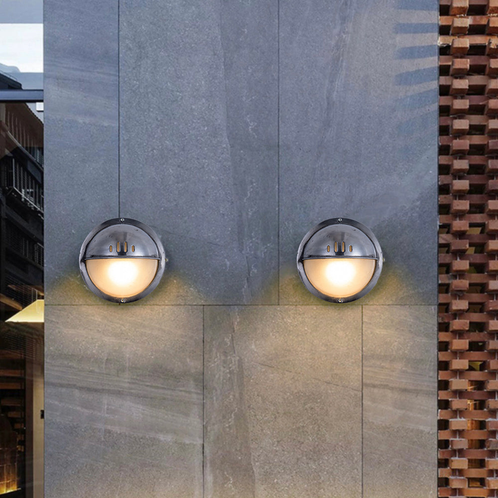 Metal And Glass Premium Geometric Outdoor Wall Light