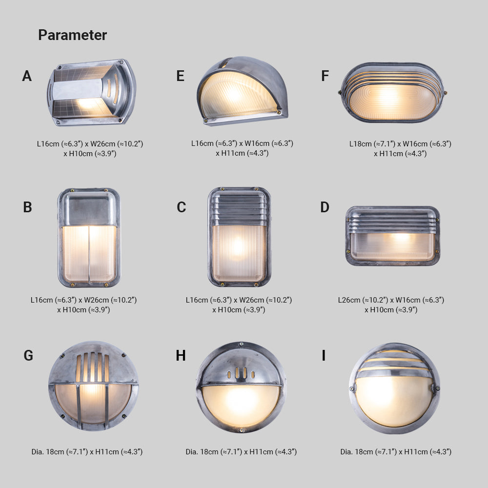 Metal And Glass Premium Geometric Outdoor Wall Light