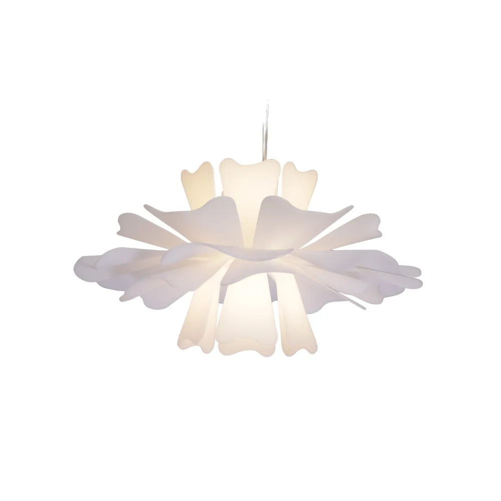 Warm White Glow Pendant Elegant Floral Light With