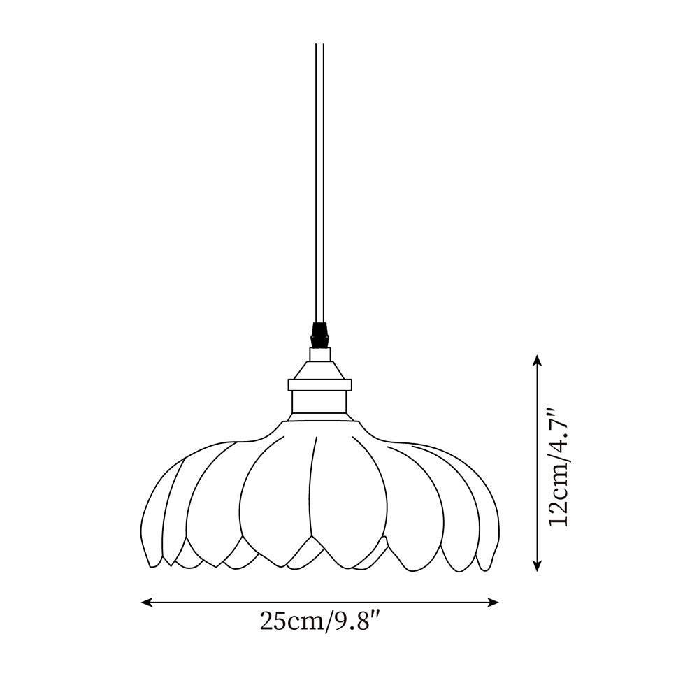 Brass Accents Green Glass Flower Pendant Light Dimmable