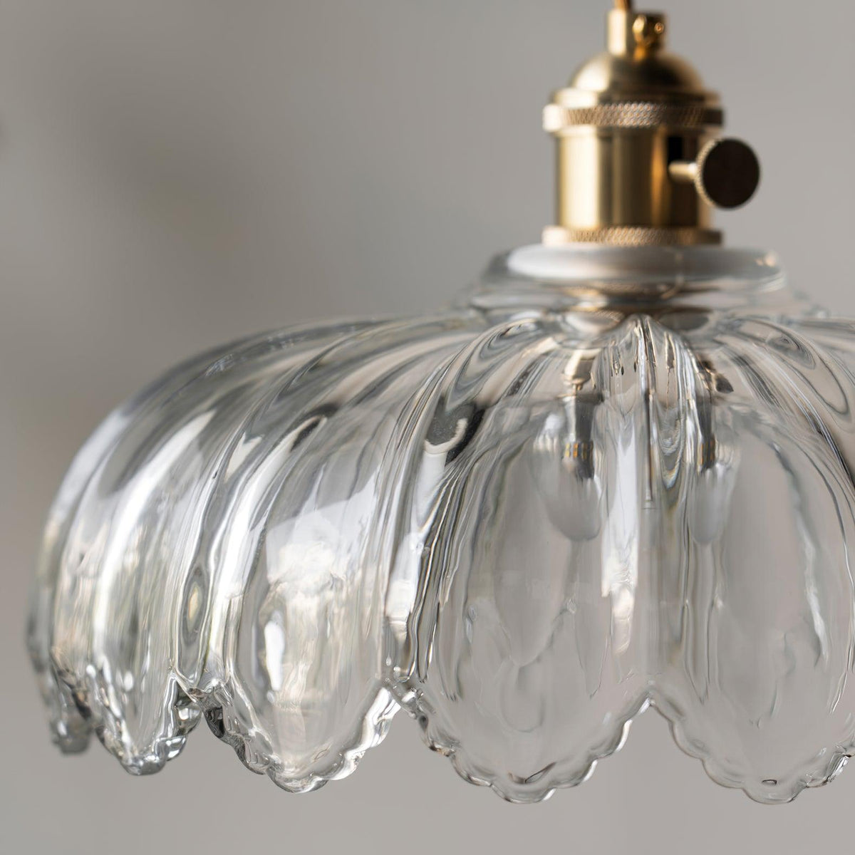 Brass Accents Green Glass Flower Pendant Light Dimmable