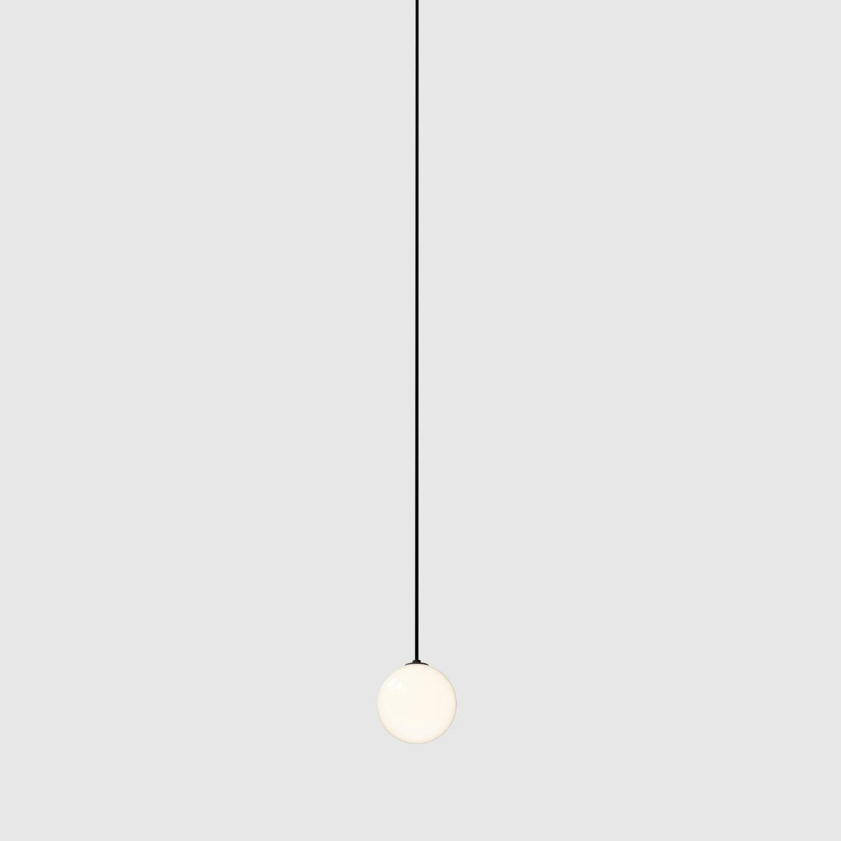 Adjustable Height Black Glass Pendant Lamp Selan
