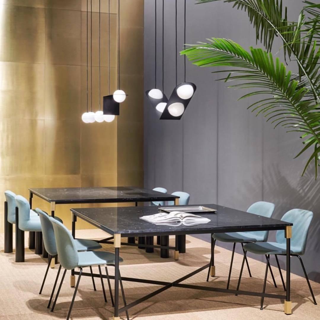 Adjustable Height Black Glass Pendant Lamp Selan