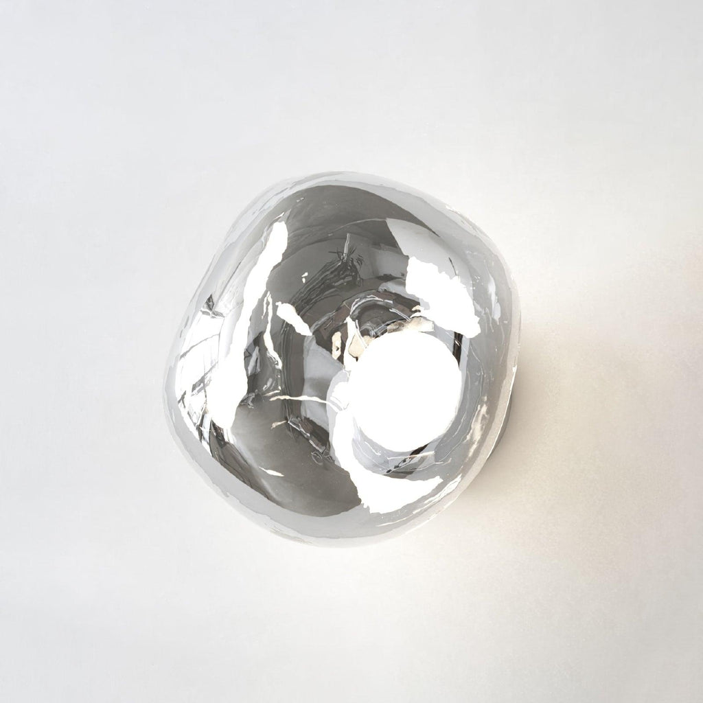 Damp Rated E27 Two Sizes Available Amber Glass Wall Lamp