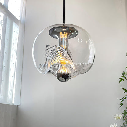 Three Heads Glass Pendant Light For Ambient Glow