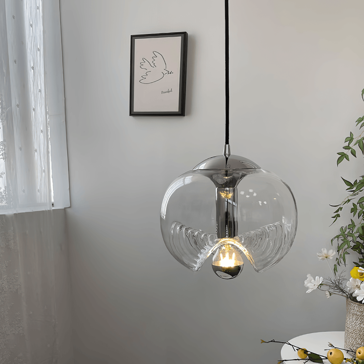 Three Heads Glass Pendant Light For Ambient Glow