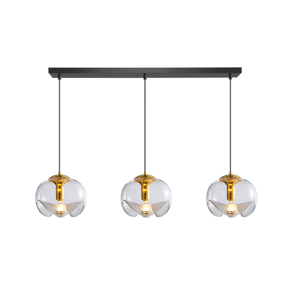 Three Heads Glass Pendant Light For Ambient Glow