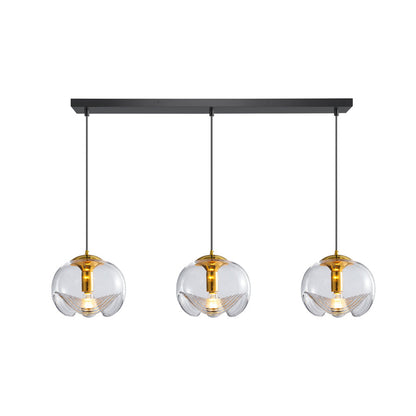 Three Heads Glass Pendant Light For Ambient Glow