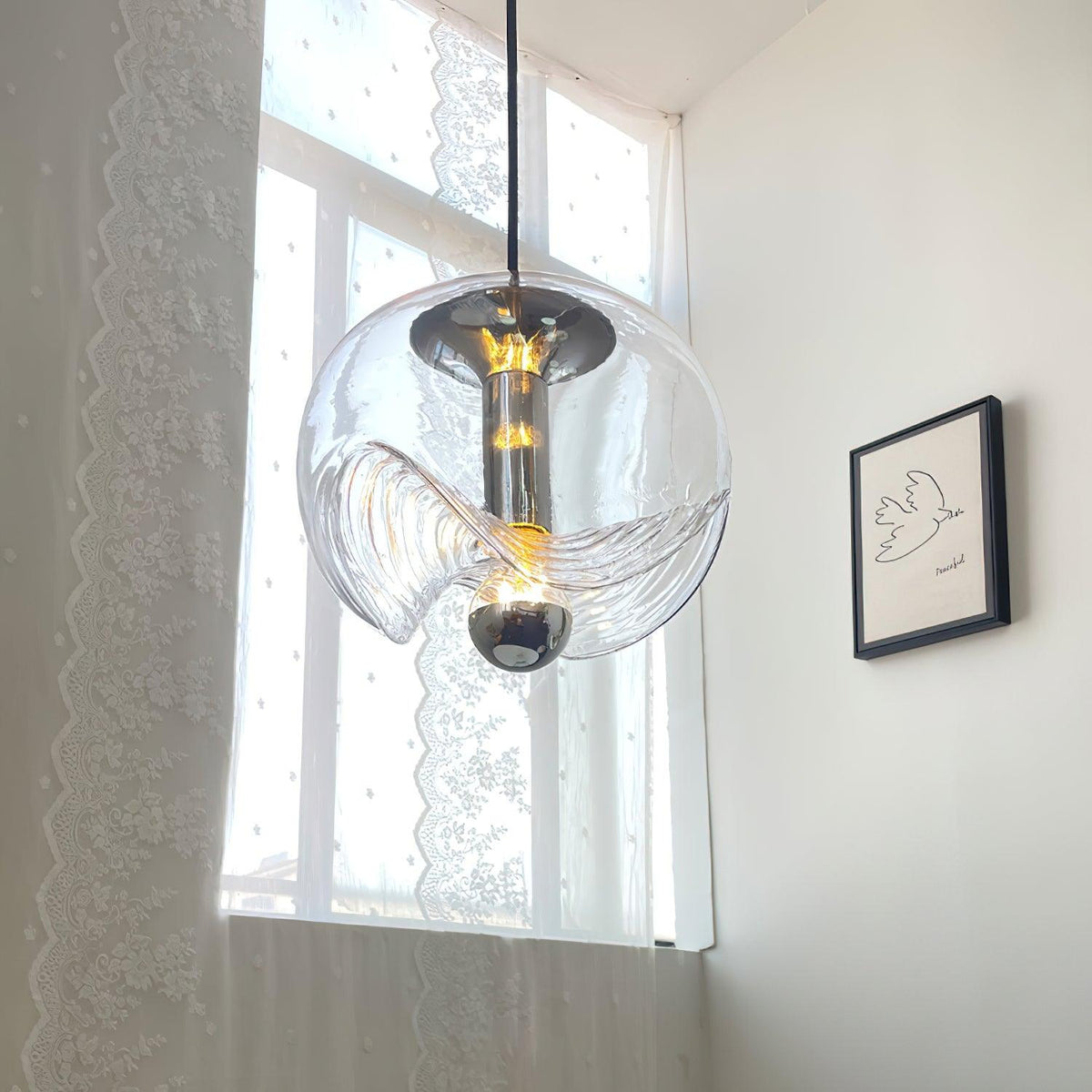 Three Heads Glass Pendant Light For Ambient Glow
