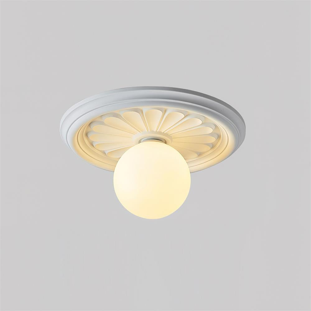 Ceiling Light With G9 Socket Vintage Carved Globe