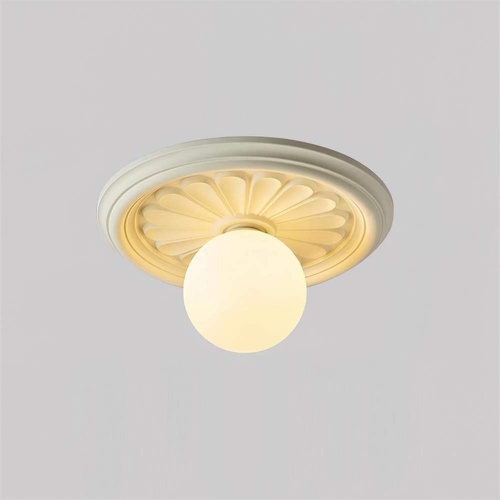 Ceiling Light With G9 Socket Vintage Carved Globe