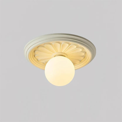 Ceiling Light With G9 Socket Vintage Carved Globe