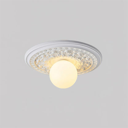 Ceiling Light With G9 Socket Vintage Carved Globe