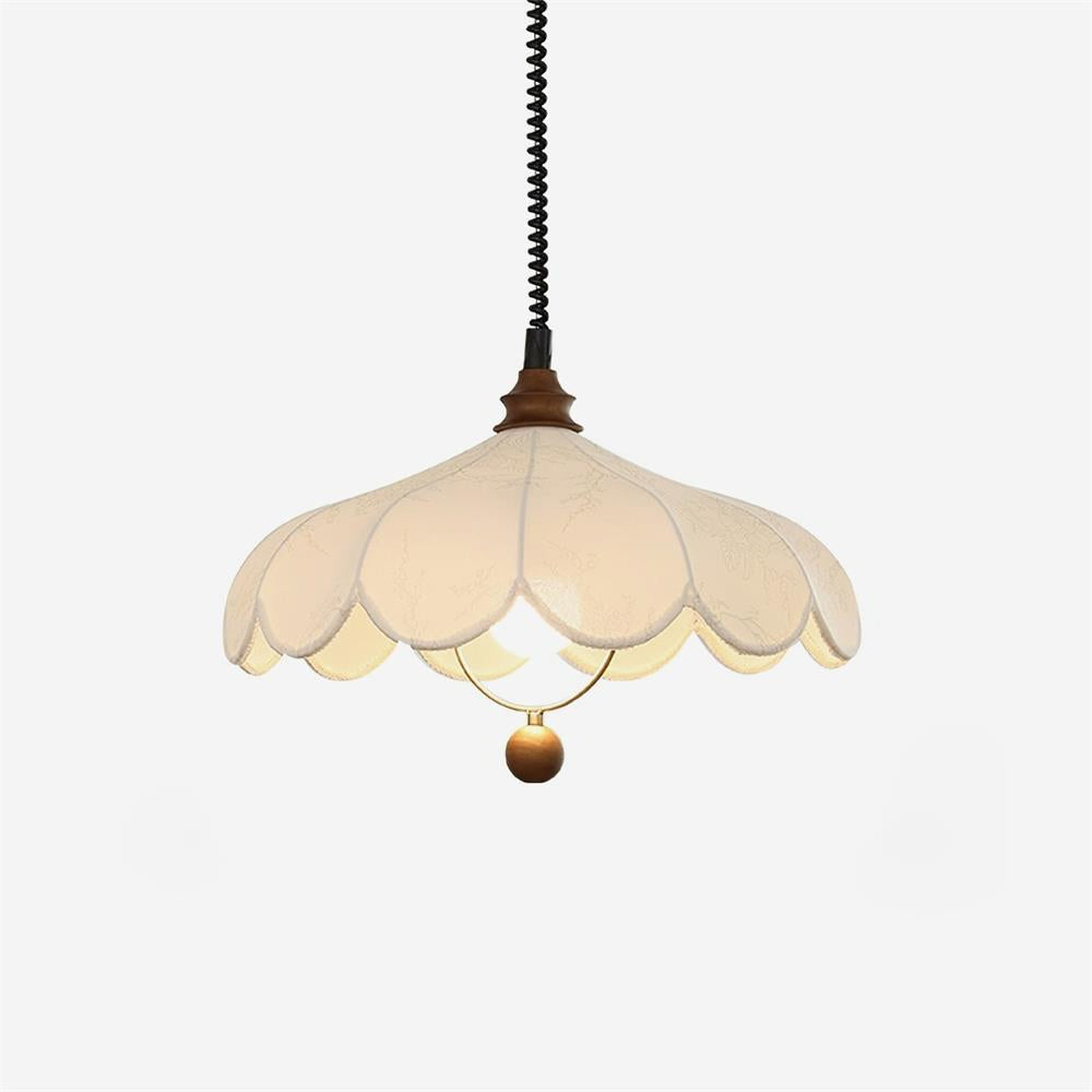 Vintage French Elegance Pendant Lamp With Floral Petals