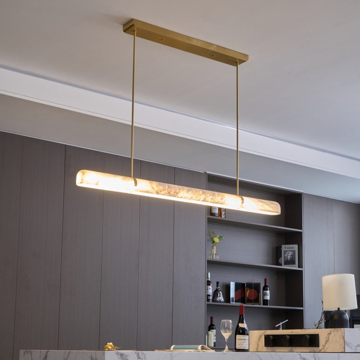 Adjustable Color Temperature Alabaster Pendant Light